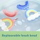 thumbnail image 5 of Cepillo de dientes para niños pequeños Cepillo de dientes para niños en forma de U Cepillo de dientes de silicona suave para bebés Cepillo de dientes de entrenamiento manual Diseño de limpieza de dientes bucales de 360 ° para niños de 6 a 12 años (azul arcoíris) Sincero Electrónica, 5 of 6
