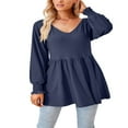 thumbnail image 4 of PENGXIANG Tunique pour Femmes T-Shirts à Manches Longues et Col Rond, 4 of 7