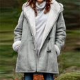 thumbnail image 2 of SHTXOZHI Women's Fleece Lined Coats Winter Warm Hooded Jackets Thick Outerwear with Pockets, 2 of 7