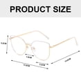 thumbnail image 2 of Gafas de luz azul para hombres y mujeres, gafas de computadora con bloqueo UV y forma de ojo de gato, gafas ultraligeras, 2 of 5