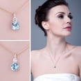 thumbnail image 2 of Jewelrypalace 2.2ct Cushion-Cut Genuine Sky Blue Topaz Pendant Necklace 925 Sterling Silver Rose Gold Plated, 2 of 6