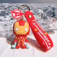 thumbnail image 1 of Vengadores dibujos animados capitán Spider Man llavero de silicona Ironman Hulk Deadpool muñeca llavero bolsa accesorios llavero de coche xuanjing  unisex, 1 of 2