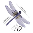 thumbnail image 4 of Dwellin 1 Pack Lifelike Dragonfly Garden Stakes Decor Plastic Yard Ornaments Horse Fly Scare Devices for Hats Outdoor Indoor - Purple, 4 of 4