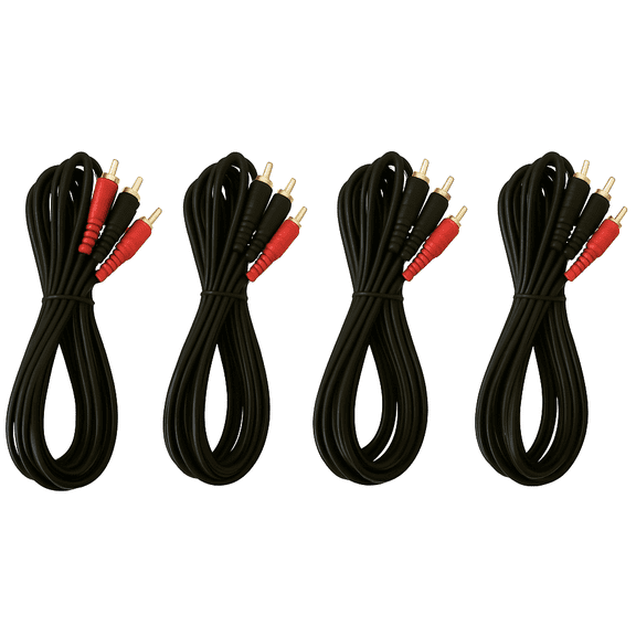 4 Absolute 25' RCA Interconnect Cable Wire Marine Car Amplifier Stereo Home Audio