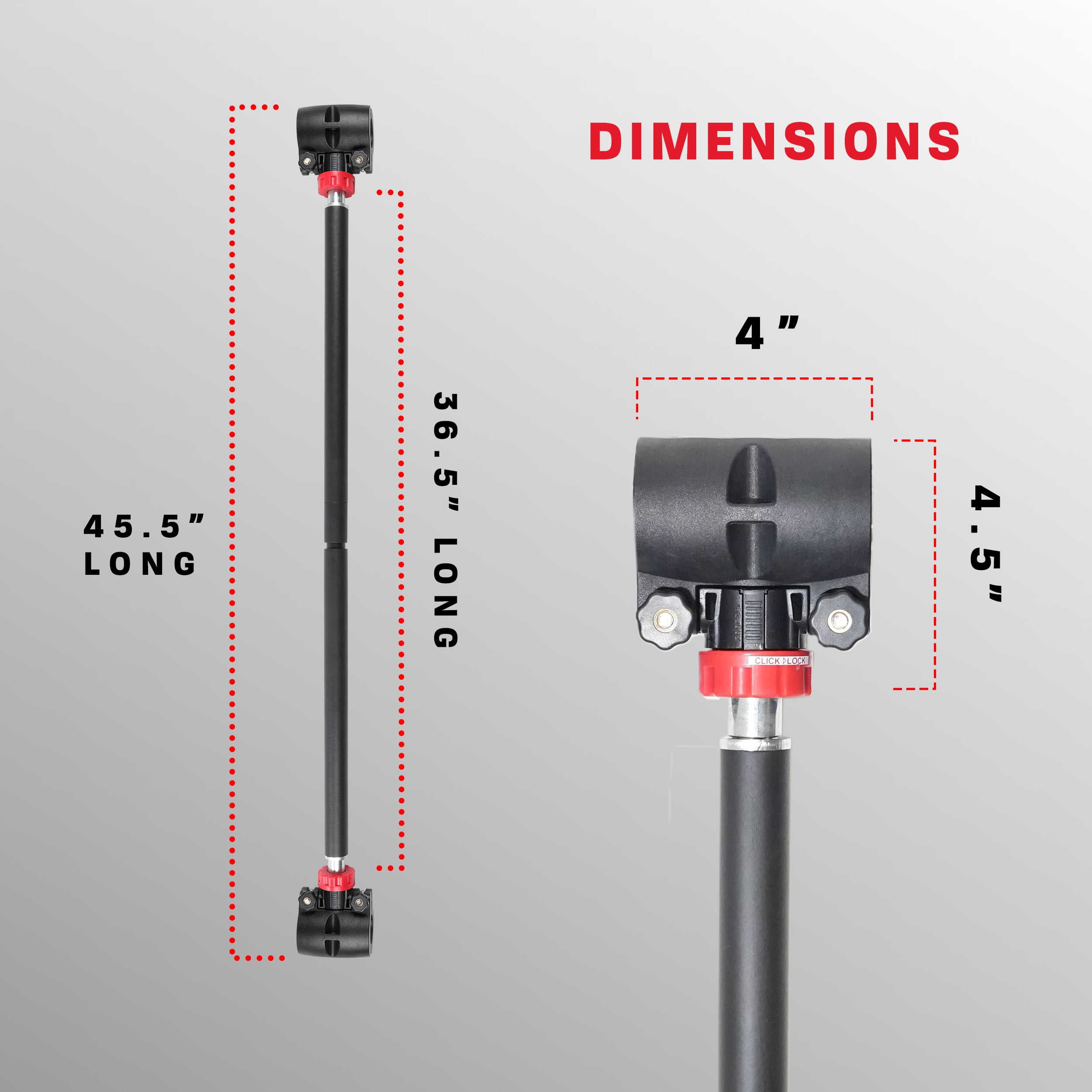 PRCTZ Modular Weightlifting Barbell, Adjustable Dumbbell to Barbell Weight Bar ,Curl Bar, and Macebell Converter, Built-in Resistance Tube Adapter, Up to 200 lb. Capacity