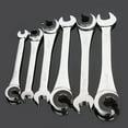 thumbnail image 2 of SENRISE Ratchet Open End Flare Nut Wrench Spanner Small Head Double Open Chrome Vanadium 8mm-19mm Choice, 2 of 4