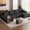 Black01, variant on LLappuil 130" Sectional Sofa, U Shaped Modular Sectioanl Couch with Chaise, Boneless Corduroy Sofa Couch for Living Room, No Assembly Compression Sofa Beige