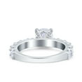 thumbnail image 3 of Simulated Cubic Zirconia Size-10 Art Deco Wedding Bridal Ring 925 Sterling Silver, 3 of 7