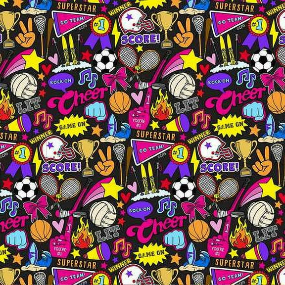 Corey Girl Sports Design Cotton Fabric