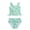 Green, variant on Kucnuzki 6T Little Girls Swimsuit Set 7T Girl Summer Bathing Suit Drawstring Floral Top Bottoms 2pcs Bikini Set Beach Breathable Tankini Set Swimwear Green