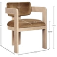 thumbnail image 3 of Meridian Furniture Sacha Saddle Velvet Dining Chair (Set of 2), 3 of 9