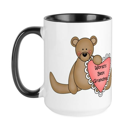 

CafePress - World s Best Grandma Large Mug - 15 oz Ceramic Large Mug