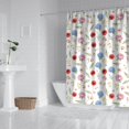 thumbnail image 2 of Pioneer Flower Floral Print Pattern Shower Curtain 84"x72", Bathroom Decorative Shower Curtain Set with 12 Hooks, Waterproof Washable, 2 of 6