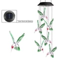 thumbnail image 2 of Billuyoard Windchime luz bola de cristal colibrí mariposa carillón de viento luz que cambia de Color energía Solar impermeable al aire libre Iluminación y accesorios Colibrí, 2 of 6