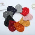 thumbnail image 6 of KelaJuan Women Fashion Beanie Handmade Knitted Hat Artificial Pearl Decor Cute Cap Autumn Winter Warm Beanie, 6 of 6