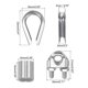 thumbnail image 2 of Uxcell 6 Pcs Abrazadera de Clip de Cable M3 6 Pcs 1/8" Anillo de Acero Inoxidable 6 Pcs 1/8" Manguito de Aluminio para Engaste, 2 of 6