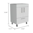 thumbnail image 5 of CoSoTower 2-Door Rectangle Single Bathroom Vanity White, 5 of 7