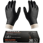 BBQ Gloves 2 Cotton Glove Liners and 50 Disposable Nitrile for Cooking Baking Grilling Washable Cotton Liners Powder Latex Free Nitrile Gloves$$Garden & Patio