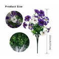 thumbnail image 5 of Artificial Flowers for Outdoors, UV Resistant Artificial Petunia Bouquet, Silk Greenery Stems for Garden Patio and Porch Decor, 1 Bundle, SouMaox, 5 of 5
