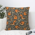 thumbnail image 4 of Yiaed Fox And Mushroom Print Pillow Covers Super Soft Decorative Square Throw Pillow Covers Case Cushion Covers for Sofa Couch Bedroom Car Decor（No pillow core）-24"x24", 4 of 7