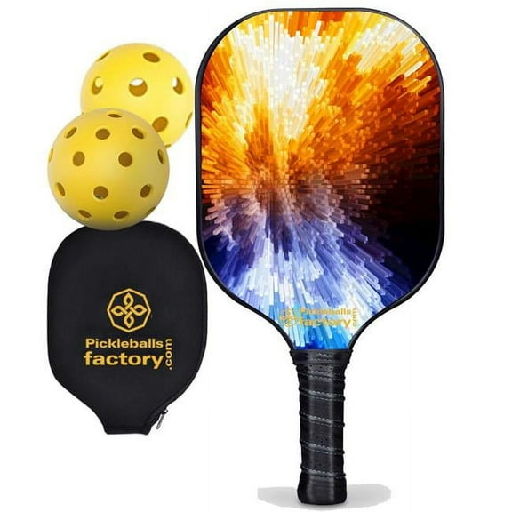 Pickleball Factory PB00023-10-G Pickleball Paddles - Cubes Playing Pickleball On Tennis Court, Best Budget Pickleball Paddle, Glassfiber Graphite