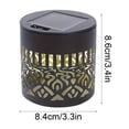 thumbnail image 3 of HCBY Decorative Solar Wall Lights with Mandala Theme, Metal Waterproof Step Lights for Outdoor Garden, Solar Powered Fence Lamp for Patio Deck, Backyard Porch Post Lighting, 3 of 9