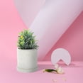 thumbnail image 4 of MasteelfCA Ceramic Flower Pot Flower Cactus Planter Succulent Plant Flowerpot With Tray, 4 of 8