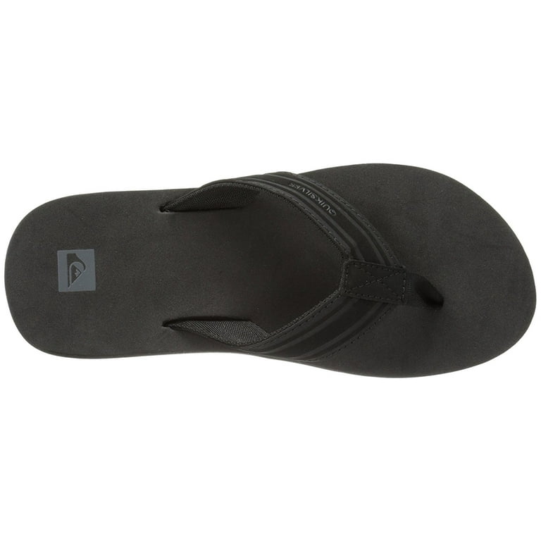 Quiksilver Men s Monkey Wrench Flip Flop Sandals Black Black Brown