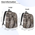 thumbnail image 4 of Balery Wooden Texture Vintage Canvas Backpack for Men and Women - Large Capacity, Durable Travel Laptop Bag for School, Work, Hiking, and Outdoor Activities, 4 of 7