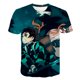 thumbnail image 1 of Camisetas Demon Slayer para bebé (niño o niña), camisetas de manga corta, novedad de verano, camisetas con estampado 3D, disfraces, camisetas de cuello redondo de Anime, camisetas Clothing3T Gao Jinjia LED, 1 of 2