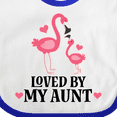 thumbnail image 4 of Inktastic My Aunt Loves Me Flamingo Niece Girls Baby Bib, 4 of 4