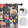 thumbnail image 4 of Blackout Kids Curtains,French Bulldog Dog and Flower Childrens Insulated Curtains Set Of 2,Bedroom Essentials,Toddler Room Decor 42x54in(106x137cm), 4 of 4