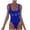 Blue, variant on One Piece Swimsuit Women, Scoop Back High Cut Womens Bathing Suits One Piece, Ladies Athletic Backless Swim Suit