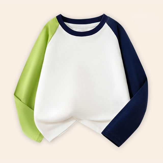T-shirts à Manches Longues pour Garçons, Col Rond, Coton, Mode Garçons 9-10 Ans