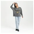 thumbnail image 3 of Women's Gameday Couture  Gray Purdue Boilermakers French Terry V-Neck Pullover Sweatshirt, 3 of 6