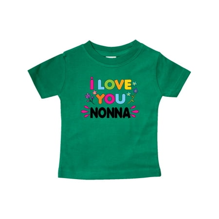 

Inktastic I Love You Nonna with Flowers Gift Baby Girl T-Shirt