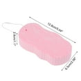 thumbnail image 4 of Unique Bargains 1 Pc Wave Pattern Bath Sponge Body Scrubber Pink, 4 of 6
