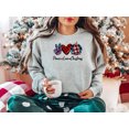 thumbnail image 4 of Peace Love Christmas Buffalo Plaid Sweatshirt,Christmas Sweater,Christmas Gift,Happy Holidays Shirt, 4 of 10