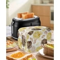 thumbnail image 4 of Yellow Ombre Spring Floral Toaster Cover 4 Slice, Large Kitchen Appliance Covers, Summer Botanical Flowers Toaster Oven Cover with Loop, Bread Machine Cover Polyester Dust Cover Protection, 4 of 4