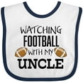 thumbnail image 3 of Inktastic Watching Football with My Uncle Boys or Girls Baby Bib, 3 of 4