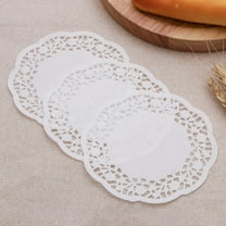LABRIMP 100Pcs White Paper Doilies For Baking And Cake Decoration In Hollow Flowers