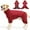 Red, variant on UOSIA Full Body Dog Winter Coat Warm Fleece Pullover Pajamas, Four Legs Dog Jacket