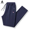 thumbnail image 2 of Pantalones deportivos de algodón para hombre, chándal de cintura elástica, holgado, para gimnasio, Otoño, M- 8XL, 2 of 5