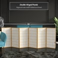 thumbnail image 3 of Red Lantern 3 ft. Short Window Pane Shoji Screen - Natural - 6 Panels, 3 of 7