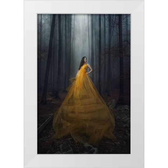 Appleproject, Afiez 23x32 White Modern Wood Framed Museum Art Print Titled - Stand Here