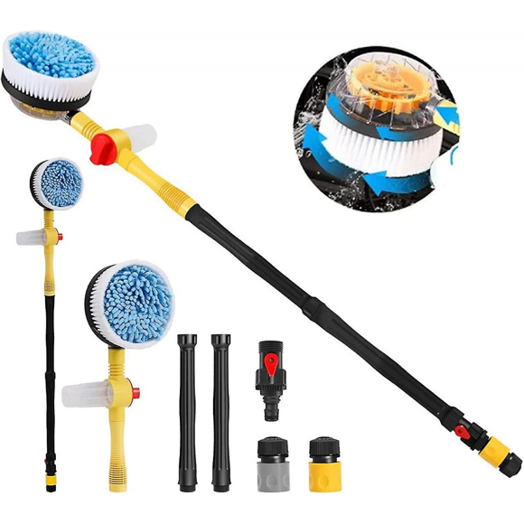 Auto Rotating Retractable Car Wash Brush, Car Wash Brush With Long Handle, Car Wash Mop Automatically Foams Car Wash Kit