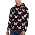 thumbnail image 3 of Fotbe Men's Hoodie with Gradient Butterfly Pattern - Kangaroo Pocket Pullover Hooded Sweatshirt, Perfect for Daily Wear, Travel, and Home-3X-Large, 3 of 7