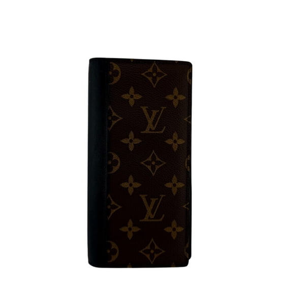 Pre-Owned LOUIS VUITTON M69410 Portefeuille Brazza Monogram Macassar Long Wallet, Brown, Men's