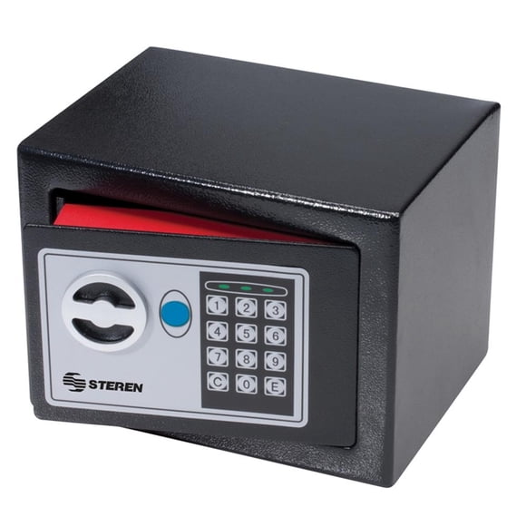 Mini Caja Fuerte Steren SEG475 Negra