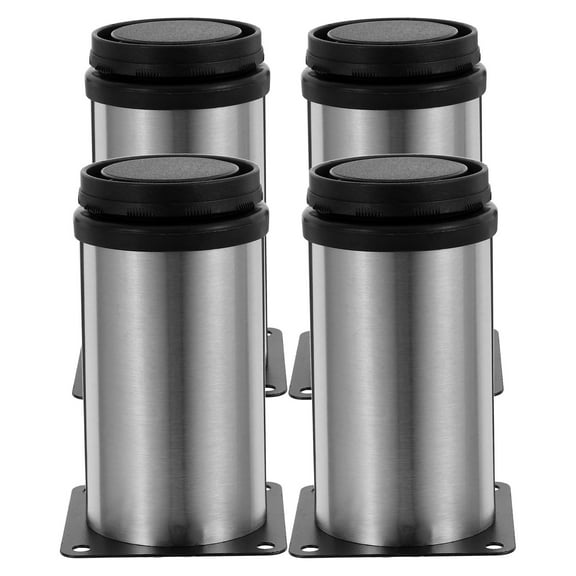 TOYMYTOY Bench Stainless Legs Furniture Leg Silver 4Pcs Adjustable Height